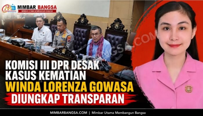 Komisi III DPR Desak Kasus Kematian Winda Lorenza Gowasa Diungkap Transparan