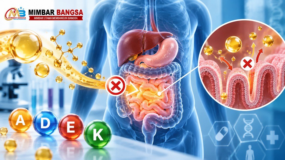 Ilustrasi abetalipoproteinemia sebagai kelainan genetik yang mengganggu penyerapan lemak dan vitamin larut lemak