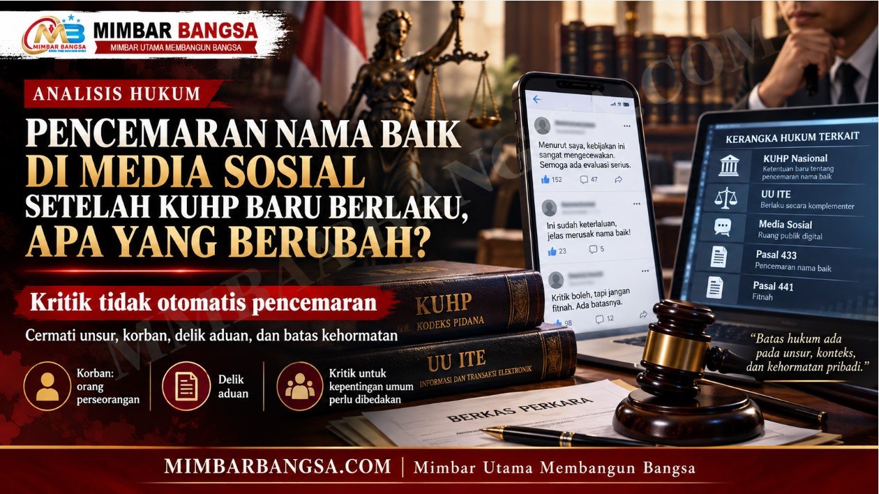 Ilustrasi pencemaran nama baik di media sosial setelah KUHP Nasional berlaku 2 Januari 2026