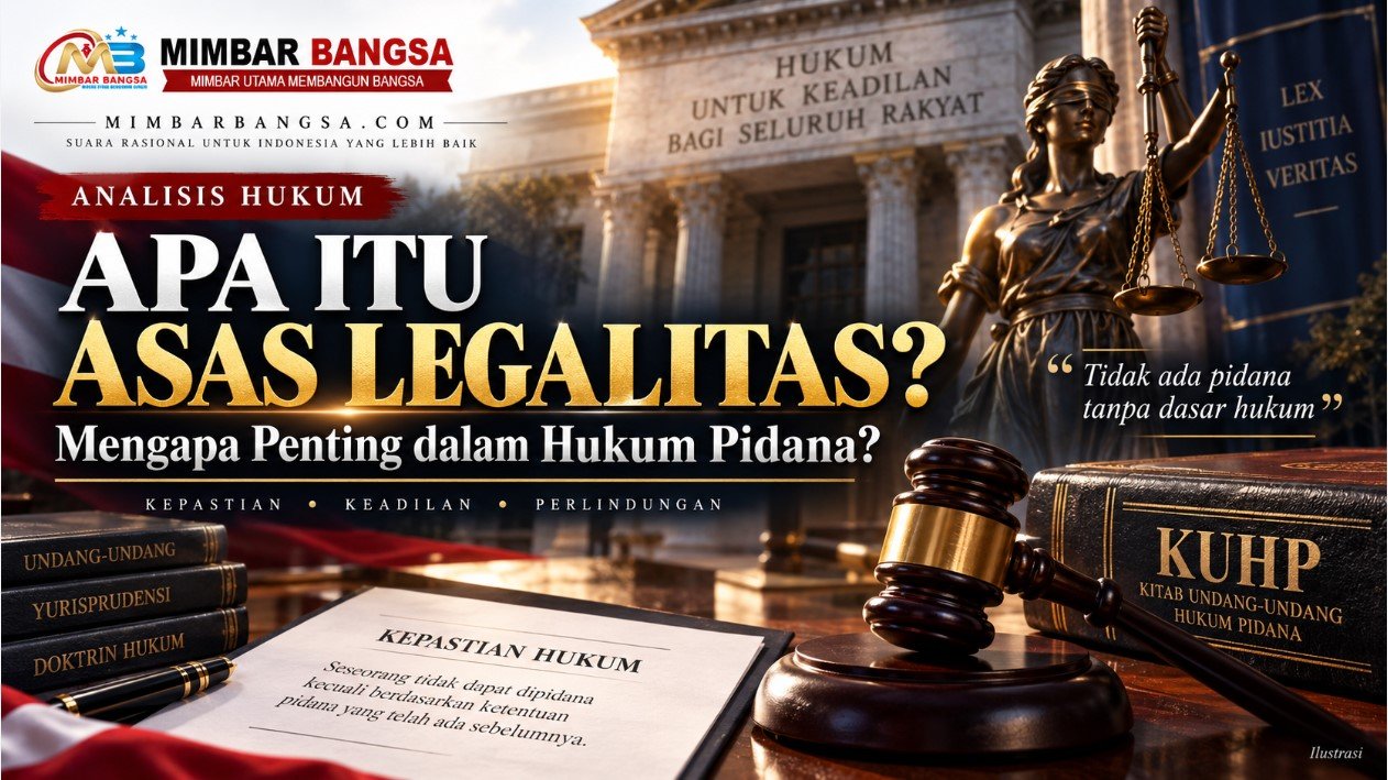 Ilustrasi asas legalitas dalam hukum pidana Indonesia dan KUHP Nasional