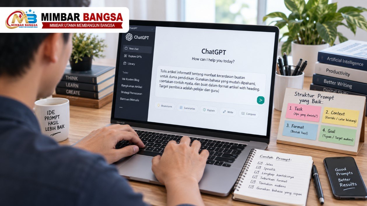 Ilustrasi cara membuat prompt ChatGPT yang benar dan efektif