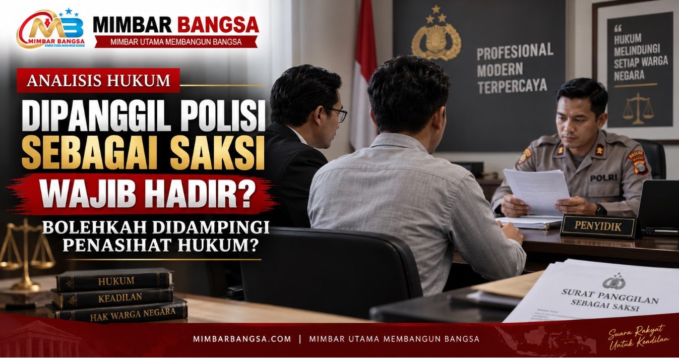 Ilustrasi pemeriksaan saksi oleh penyidik dengan pendampingan advokat berdasarkan KUHAP 2025