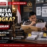 Ilustrasi proses penetapan tersangka berdasarkan minimal dua alat bukti dalam KUHAP 2025