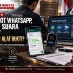 Ilustrasi screenshot WhatsApp, rekaman suara dan CCTV sebagai bukti elektronik dalam perkara pidana