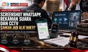 Ilustrasi screenshot WhatsApp, rekaman suara dan CCTV sebagai bukti elektronik dalam perkara pidana Ilustrasi screenshot WhatsApp, rekaman suara dan CCTV sebagai bukti elektronik dalam perkara pidana