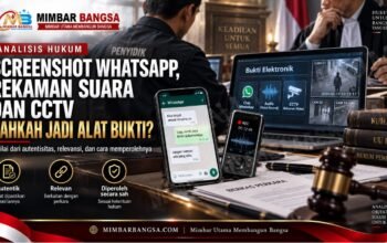 Ilustrasi screenshot WhatsApp, rekaman suara dan CCTV sebagai bukti elektronik dalam perkara pidana