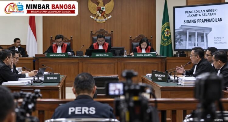 Ilustrasi sidang praperadilan Silmy Karim melawan KPK di Pengadilan Negeri Jakarta Selatan