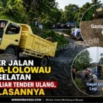 Ilustrasi proyek peningkatan struktur Jalan Provinsi Ruas Duria-Lolowau, Kabupaten Nias Selatan.
