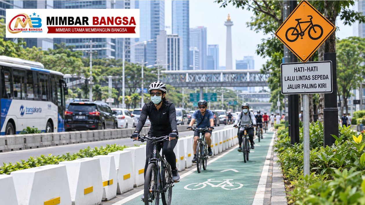 Jalur sepeda di Jakarta dipastikan tetap dipertahankan Pemprov DKI, meski sejumlah ruas masih akan dievaluasi.