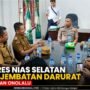 Kapolres Nias Selatan meninjau jembatan darurat di Kecamatan Onolalu