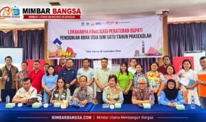 Seksama Sarumaha membuka Lokakarya Finalisasi Perbup PAUD Satu Tahun Prasekolah di Teluk Dalam, Nias Selatan Seksama Sarumaha membuka Lokakarya Finalisasi Perbup PAUD Satu Tahun Prasekolah di Teluk Dalam, Nias Selatan