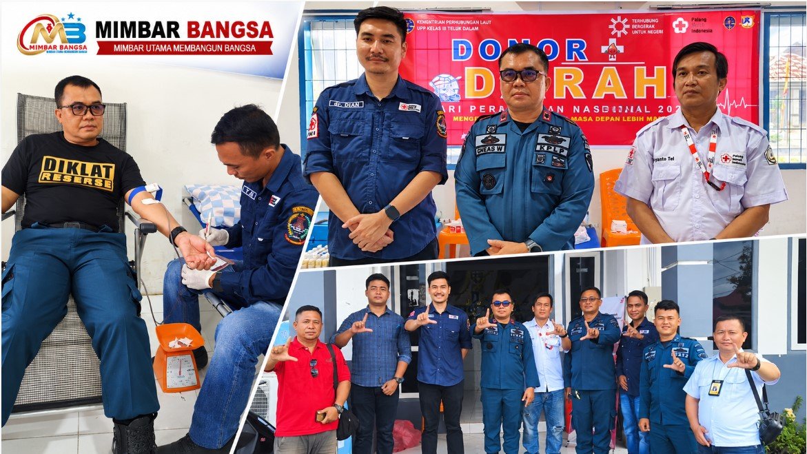 UPP Kelas III Teluk Dalam menggelar donor darah dalam rangka Harhubnas 2026. Kepala UPP menyebut lebih dari 50 kantong darah berhasil terkumpul.