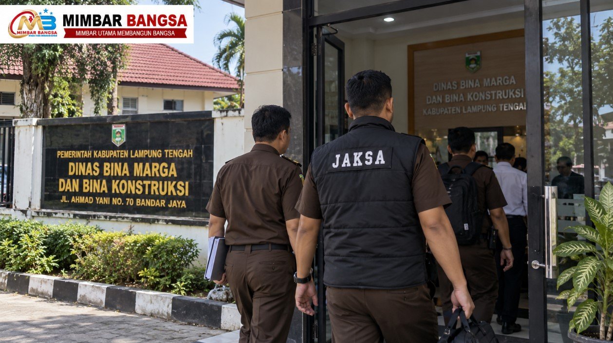Penggeledahan Kejari Lampung Tengah di Kantor BMBK terkait proyek Jalan Buyut Ilir–Tanggul Angin