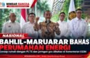 Bahlil Lahadalia dan Maruarar Sirait membahas perumahan berbasis PLTS dan jaringan gas di Kementerian ESDM Jakarta.