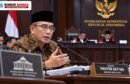 Hasyim Asy’ari memberikan keterangan sebagai saksi dalam sidang perkara syarat pendidikan Gibran di Mahkamah Konstitusi Jakarta
