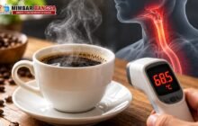 Ilustrasi kopi sangat panas dengan suhu di atas 65 derajat Celsius terkait risiko kanker kerongkongan.