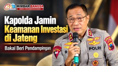 Kapolda Jawa Tengah Irjen Roy Hardi Siahaan berbicara dalam Forum Investasi Jawa Tengah di KEK Industropolis Batang, Jumat 23 Oktober 2026.