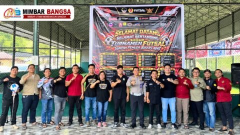 Kasat Lantas Polres Nias Ipda Ovaroni Zendrato menghadiri pembukaan Turnamen Futsal Bikers Nias 2026 di Gunungsitoli