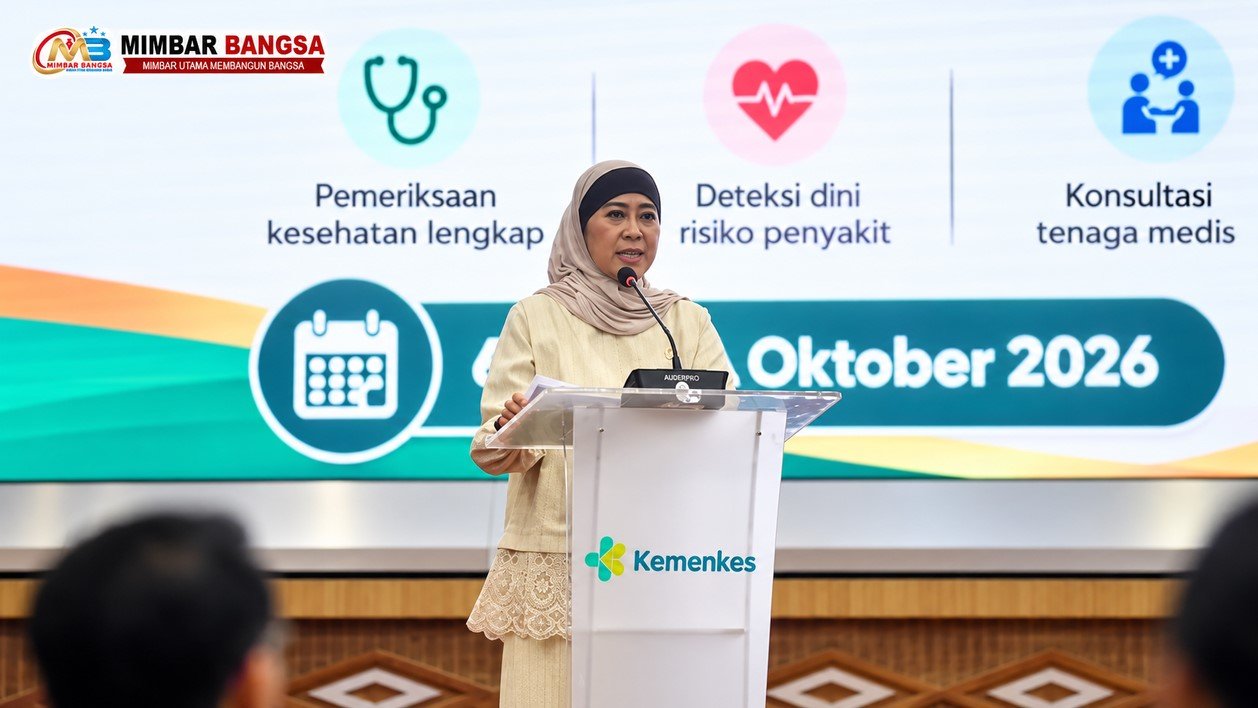 Menkomdigi Apresiasi Cek Kesehatan Gratis bagi Wartawan Senior, Tekankan Pentingnya Tindak Lanjut 1 Menkomdigi Meutya Hafid memberikan sambutan dalam kegiatan Cek Kesehatan Gratis bagi wartawan senior di Kantor Kementerian Kesehatan, Jakarta.