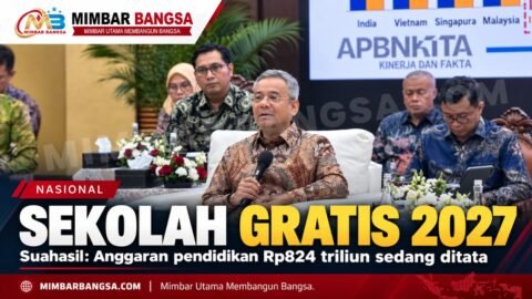 Menteri Keuangan Suahasil Nazara menjelaskan anggaran pendidikan dan rencana sekolah gratis 2027.