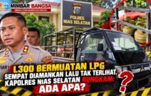 Mobil L300 bermuatan LPG yang sempat diamankan di Polres Nias Selatan