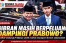 Prabowo Subianto dan Gibran Rakabuming Raka terkait peluang kembali berpasangan pada Pilpres 2029.