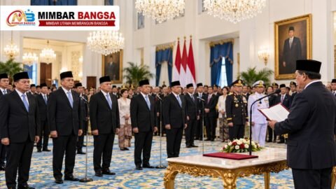 Presiden Prabowo Subianto melantik pejabat Kabinet Merah Putih di Istana Negara Jakarta