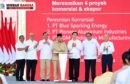 Presiden Prabowo Subianto menghadiri peluncuran 11 proyek hilirisasi nikel senilai Rp180 triliun di kawasan IWIP, Halmahera Tengah