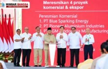 Presiden Prabowo Subianto menghadiri peluncuran 11 proyek hilirisasi nikel senilai Rp180 triliun di kawasan IWIP, Halmahera Tengah