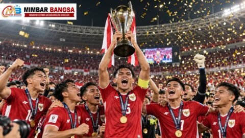 Timnas Indonesia merayakan keberhasilan menjuarai FIFA ASEAN Cup 2026 setelah mengalahkan Thailand lewat adu penalti di Stadion Utama Gelora Bung Karno, Jakarta.