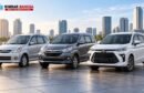 Ilustrasi perkembangan desain Toyota Avanza generasi pertama, kedua, dan ketiga